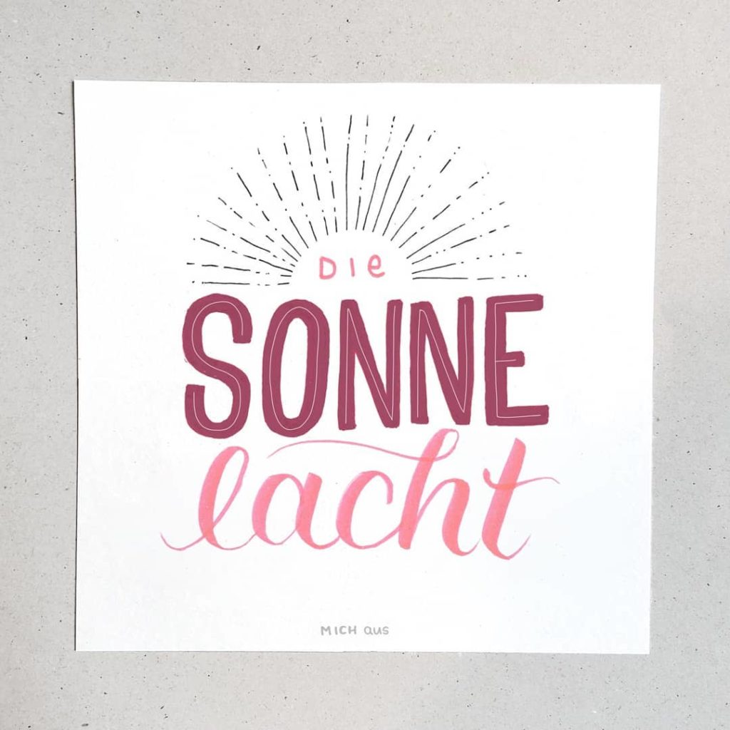 die sonne lacht mich aus