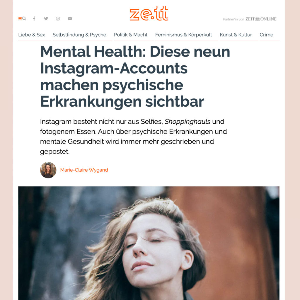 Mental Health: Diese neun Instagram-Accounts machen psychische Erkrankungen sichtbar – zett.de